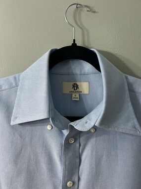 BR Athletics Oxford Button-Down Men’s Shirt Light Blue Embroidered Logo